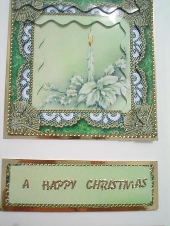 Pastel Poinsettia 2 Spiral Wavy Edge Stacker Card Front by Ruth Walters