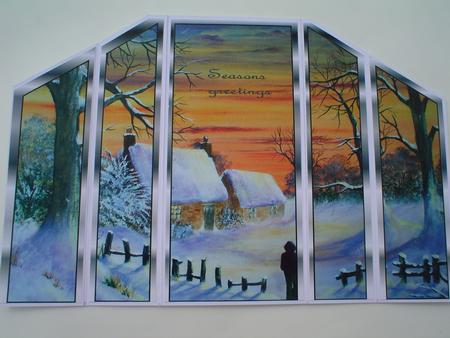 Winter Scene Theatre Card by Ruth Walters