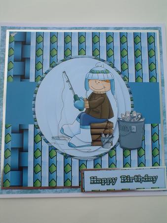 Boy Fishing Birthday Son by Ruth Walters