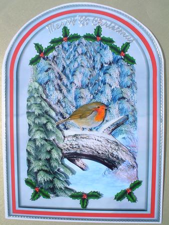Christmas Robin Arch Card Step by Step by Ruth Walters