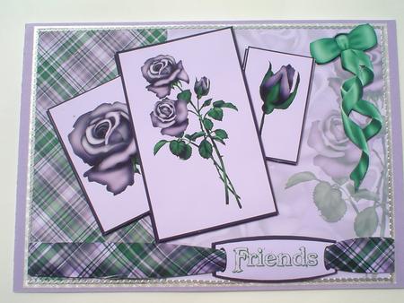 Friend Rose Multi-layered Card Front with Layer Element by Ruth Walters