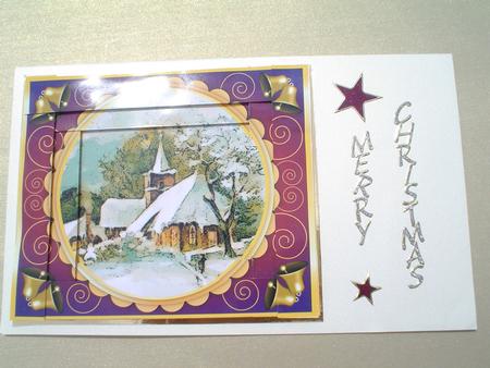 Christmas Church Spiral Edge Stacker by Ruth Walters