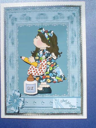 Cute Patchwork School Kid by Ruth Walters
