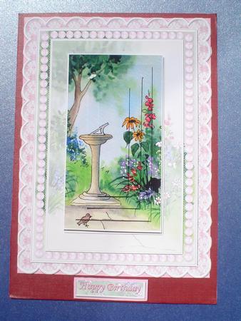 Cat by the Sundial Card Front with Pyramid by Ruth Walters