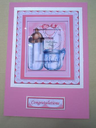 New Baby Girl Concentric Pyramid Panel by Ruth Walters