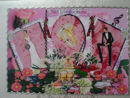 Triple Frame Wedding Card by Ruth Walters