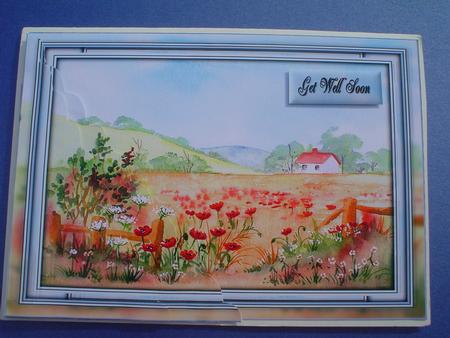 Poppy Field Side Stacker by Ruth Walters