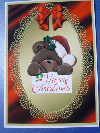 Santa Teddy - Merry Christmas by Ruth Walters