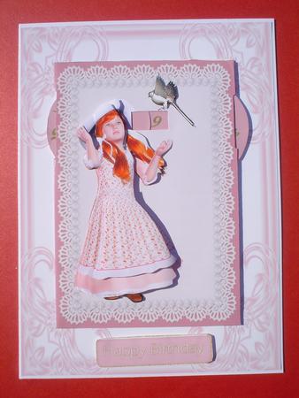 Girl and Bird -year Card Part 1 by Ruth Walters