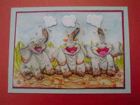 Three Happy Muddy Elephants by Ruth Walters