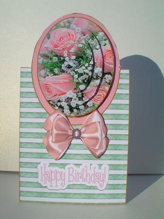 Vertical Foldback Happy Birthday for a Lady by Ruth Walters