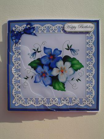 Pretty Viola Quick Card Wavy Corner Side Stacker Topper by Ruth Walters