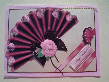 Beautiful Rose Fan Topper by Ruth Walters