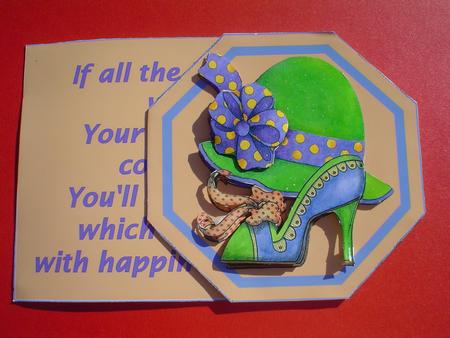 Hat and Shoes Gift Tag Card by Ruth Walters