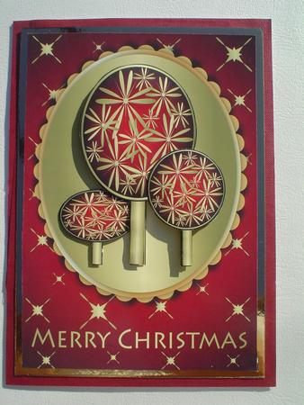 Modern Christmas Trees Decoupage by Ruth Walters