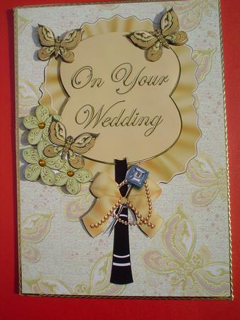 Cream Wedding Pretty Butterfly Fan Decoupage Step by Step by Ruth Walters