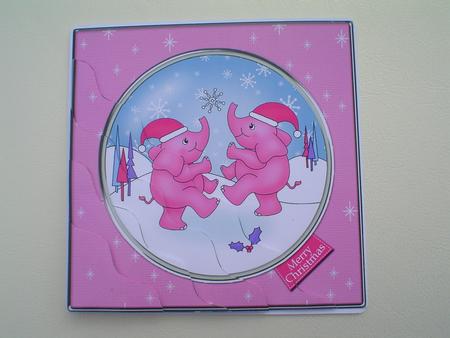 Baby Xmas Elephants Quick Card Wavy Corner Side Stacker by Ruth Walters