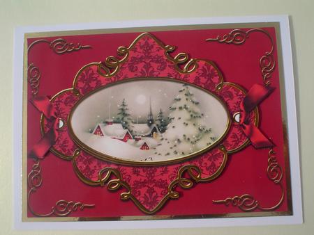 Snow Scene Village A4 Picture Sheet by Ruth Walters