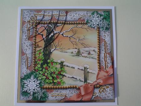 Winter Tale Snow 6 Inch Duo Corner Stack Card Front by Ruth Walters