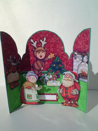 Claus Family Christmas Gate Fold Pop Up by Ruth Walters