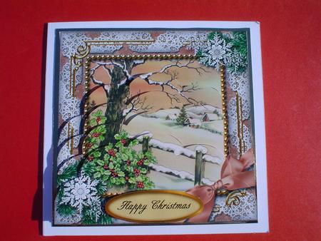 Winter Tale Snow One Edge Scallop Bottom Stacker by Ruth Walters