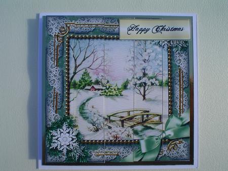 Winter Morning Snow One Edge Side Stacker by Ruth Walters