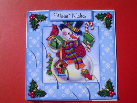 Happy Holidays Snowman - Corner Stacker by Ruth Walters