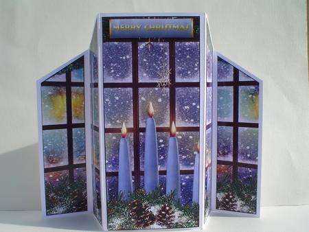 A4 Candles in the Window-theatre Fold Card by Ruth Walters