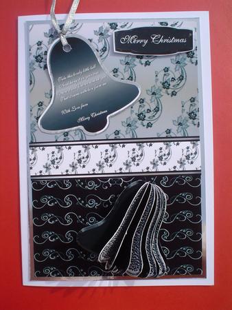 3D Bell Decoration in Black and Silver A4 Card Kit by Ruth Walters