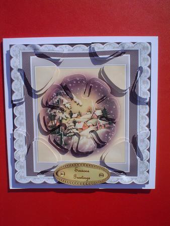 Lilac Christmas Scene Petal Stacker by Ruth Walters