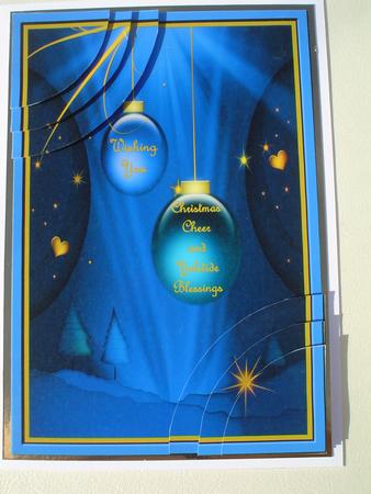 Christmas Baubles Rounded Corner Stacker by Ruth Walters
