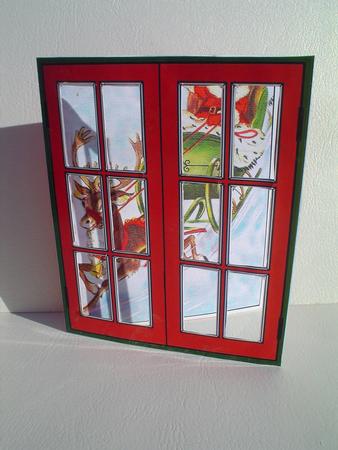In My Window Santas Sleigh by Ruth Walters