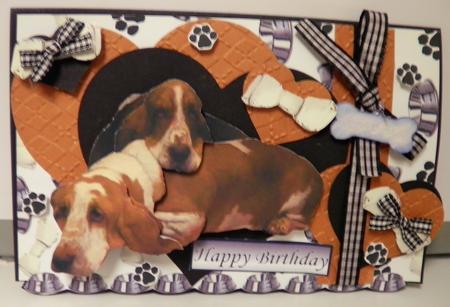Basset Hound Pair 3D Decoupage by Ryan Bennett