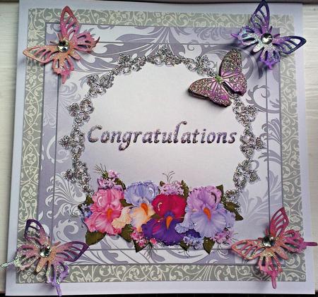 8x8 Congratulations Wedding or Anniversary Topper by S Norris