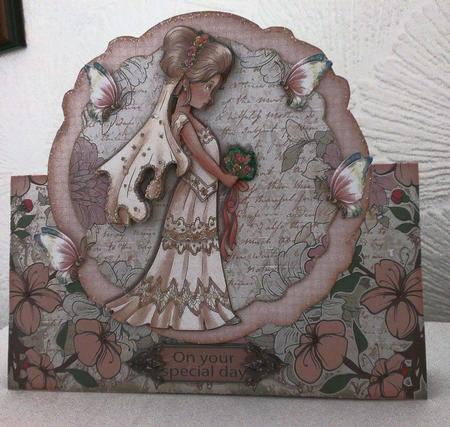 Over the Top Card Bride Wedding 589 by S Norris
