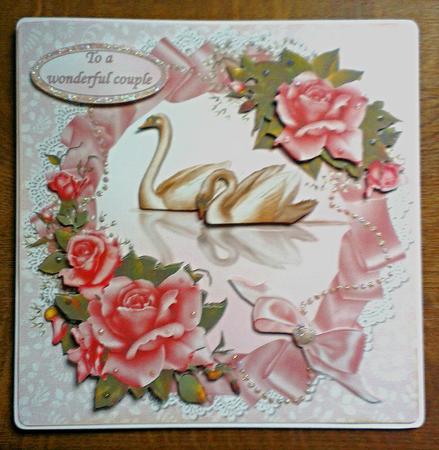 8x8 Swans and Roses Anniversary Mini Kit by S Norris