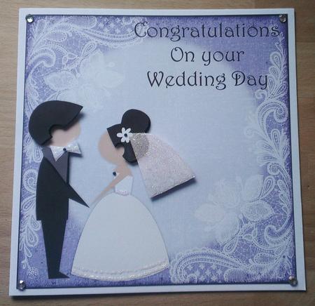 Congratulations on Your Wedding Day 8x8 Topper & Decoupage by S Norris