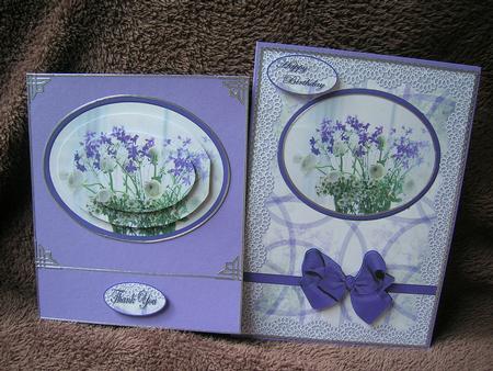White and Lilac Flowers Quick Card by Sabrina Eeles