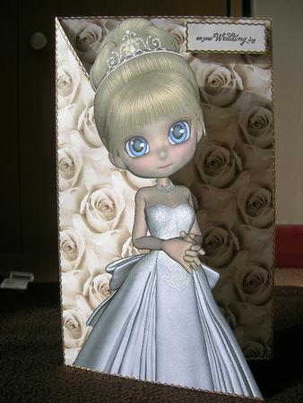 Here Comes the Bride Shaped Front Cut and Fold Card 1 by Sabrina Eeles