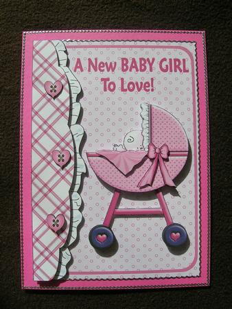 A New Baby Girl to Love! - Button-flap Card Front by Sabrina Eeles