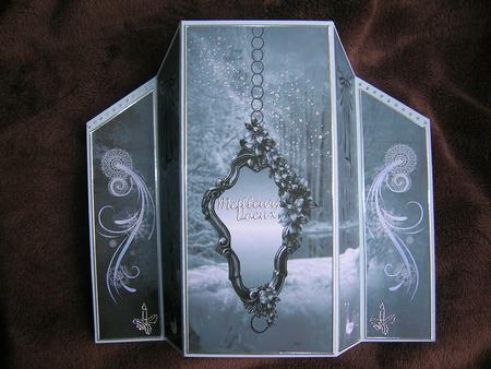Frosted Blue Christmas Theatre Fold Card by Sabrina Eeles