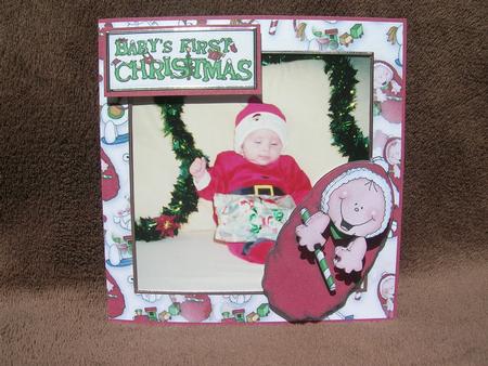 Babys 1st Christmas Photo Card - Wrapped Baby by Sabrina Eeles