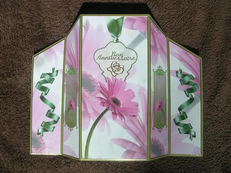 Pink Petunias Tri Fold Quick Card by Sabrina Eeles