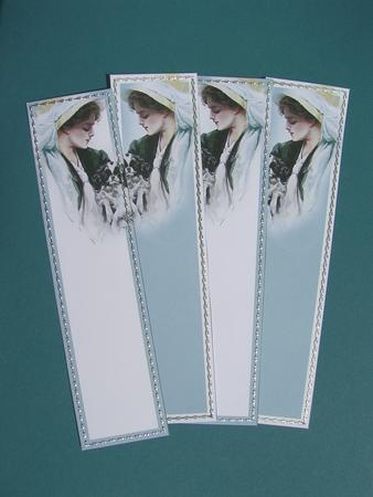 Elegant Lady in Blue Bookmarks by Sabrina Eeles