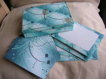 Spicy Blues Floral Stationary Set by Sabrina Eeles