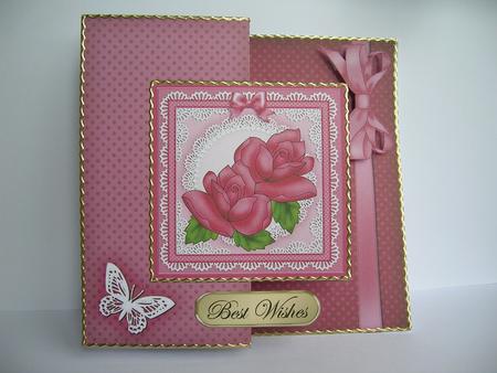 Just Roses Fold Back Card by Sabrina Eeles