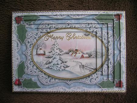 Snowy Christmas Tree Lace Topper A4 Tunnel Kit by Sabrina Eeles