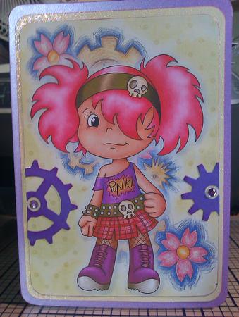 Punk Lolly 5x7 Quick Card by Sally Bunch