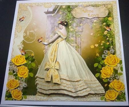 Victorian Lady Lemon Rose Walk Mini Kit by Sally Dowling