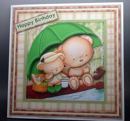 Fishing Buddies Special Catch 8x8 Mini Kit & Decoupage by Sally Dowling